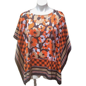 Michael Michael Kors houndstooth poppy handkerchief butterfly blouse size S/M